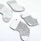 silver glitter stockings Christmas DIY earring supplies laser cut acrylic dangles blanks engraved paint fill craft