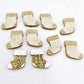 gold glitter stockings Christmas Xmas DIY earring supplies laser cut acrylic studs blanks paint fill engraved