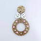 rose gold glitter wreath Christmas Xmas bows DIY earring supplies laser cut acrylic dangles blanks engraved paint filled baubles layered hoops
