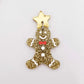 gold glitter gingerbread men Christmas Xmas DIY earring supplies laser cut acrylic dangles blanks engraved paint fill
