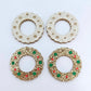 rose gold glitter wreath Christmas Xmas bows DIY earring supplies laser cut acrylic dangles blanks engraved paint filled baubles layered hoops
