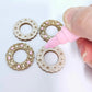 rose gold glitter wreath Christmas Xmas bows DIY earring supplies laser cut acrylic dangles blanks engraved paint filled baubles layered hoops
