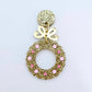 gold glitter wreath Christmas Xmas bows DIY earring supplies laser cut acrylic dangles blanks engraved paint filled baubles layered hoops