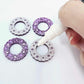purple glitter wreath Christmas Xmas bows DIY earring supplies laser cut acrylic dangles blanks engraved paint filled baubles layered hoops