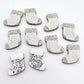 silver glitter stockings Christmas Xmas DIY earring supplies laser cut acrylic studs blanks paint fill engraved