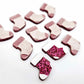 hot pink glitter stockings Christmas Xmas DIY earring supplies laser cut acrylic studs blanks paint fill engraved
