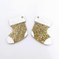 gold glitter stockings Christmas DIY earring supplies laser cut acrylic dangles blanks engraved paint fill craft