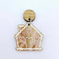 gold pearl swirl marble gingerbread houses Christmas Xmas DIY earring supplies laser cut acrylic dangles blanks engraved paint fill icing frosting