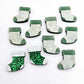 green glitter stockings Christmas Xmas DIY earring supplies laser cut acrylic studs blanks paint fill engraved