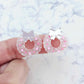 fairy dust silver clear glitter wreath Christmas Xmas silver mirror bows DIY earring supplies laser cut acrylic studs blanks engraved paint filled baubles statement