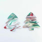 red green white gold marble swirl acrylic Christmas Xmas tree DIY earring supplies laser cut blanks dangles
