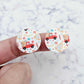 20mm circle vintage red truck gingerbread cookie candy UV print Christmas Xmas DIY earring supplies laser cut acrylic studs blanks