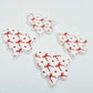 pink white candy stripes red bows heart UV print Christmas Xmas mini tree DIY earring supplies laser cut acrylic dangles blanks