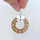 rose gold glitter wreath Christmas Xmas bows DIY earring supplies laser cut acrylic dangles blanks engraved paint filled baubles layered hoops