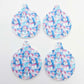 snowman wonderland pink blue UV print baubles Christmas Xmas tree DIY earring supplies laser cut acrylic dangles blanks