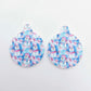 snowman wonderland pink blue UV print baubles Christmas Xmas tree DIY earring supplies laser cut acrylic dangles blanks