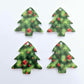 green UV print red baubles Christmas Xmas tree DIY earring supplies laser cut acrylic dangles blanks
