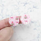 20mm circle pink patchwork trees bows vintage pastel UV print Christmas Xmas DIY earring supplies laser cut acrylic studs blanks