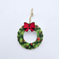 green UV print red baubles wreath Christmas Xmas bows DIY earring supplies laser cut acrylic dangles blanks engraved layered hoops
