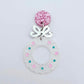 fairy dust clear silver glitter wreath Christmas Xmas bows DIY earring supplies laser cut acrylic dangles blanks engraved paint filled baubles layered hoops