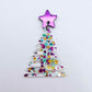 purple blue gold bubble glitter zigzag Christmas tree DIY acrylic earring supplies dangles blanks