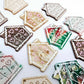 gold pearl swirl marble copper glitter gingerbread houses Christmas Xmas DIY earring supplies laser cut acrylic dangles blanks engraved paint fill icing frosting mixed pack