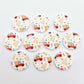20mm circle vintage red truck gingerbread cookie candy UV print Christmas Xmas DIY earring supplies laser cut acrylic studs blanks