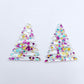 purple blue gold bubble glitter zigzag Christmas tree DIY acrylic earring supplies dangles blanks