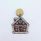 copper glitter gingerbread houses Christmas Xmas DIY earring supplies laser cut acrylic dangles blanks engraved paint fill icing frosting