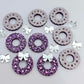 purple glitter wreath Christmas Xmas silver mirror bows DIY earring supplies laser cut acrylic studs blanks engraved paint filled baubles statement
