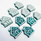 teal glitter gingerbread houses Christmas Xmas DIY earring supplies laser cut acrylic studs blanks engraved paint fill icing frosting