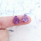 teal hot pink purple holographic blue glitter Christmas Xmas tree kids mixed pack DIY earring supplies laser cut acrylic studs blanks