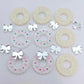fairy dust silver clear glitter wreath Christmas Xmas silver mirror bows DIY earring supplies laser cut acrylic studs blanks engraved paint filled baubles statement