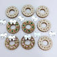 rose gold glitter wreath Christmas Xmas silver mirror bows DIY earring supplies laser cut acrylic studs blanks engraved paint filled baubles statement