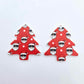 red cool santa with sunnies UV print Christmas Xmas tree DIY earring supplies laser cut acrylic dangles blanks