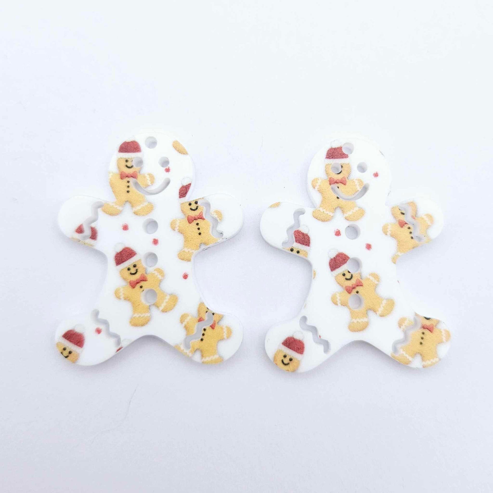 UV print gingerbread men Christmas Xmas tree DIY earring supplies laser cut acrylic dangles blanks