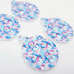 snowman wonderland pink blue UV print baubles Christmas Xmas tree DIY earring supplies laser cut acrylic dangles blanks