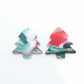 red green white gold marble swirl acrylic mini Christmas Xmas tree DIY earring supplies laser cut blanks dangles