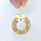 gold glitter wreath Christmas Xmas bows DIY earring supplies laser cut acrylic dangles blanks engraved paint filled baubles layered hoops