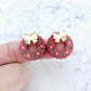 red glitter wreath Christmas Xmas silver mirror bows DIY earring supplies laser cut acrylic studs blanks engraved paint filled baubles statement