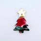 red green white gold marble swirl acrylic mini Christmas Xmas tree DIY earring supplies laser cut blanks dangles