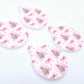 pink patchwork bows trees UV print baubles Christmas Xmas tree DIY earring supplies laser cut acrylic dangles blanks