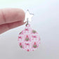 pink patchwork bows trees UV print baubles Christmas Xmas tree DIY earring supplies laser cut acrylic dangles blanks