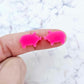 hot pink pigs farm country DIY earring supplies laser cut acrylic studs blanks mixed pack