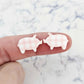 pink gingham uv print pigs farm country DIY earring supplies laser cut acrylic studs blanks