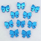 blue mirror bows ribbon Christmas DIY earring supplies laser cut acrylic dangles blanks accompaniments