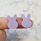 18mm PASTEL PURPLE Acrylic BUNNIES