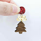 walnut wood Christmas trees mini petite DIY earring supplies laser cut dangles blanks