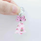 pink trees bows patchwork UV print mini petite DIY earring supplies laser cut acrylic blanks
