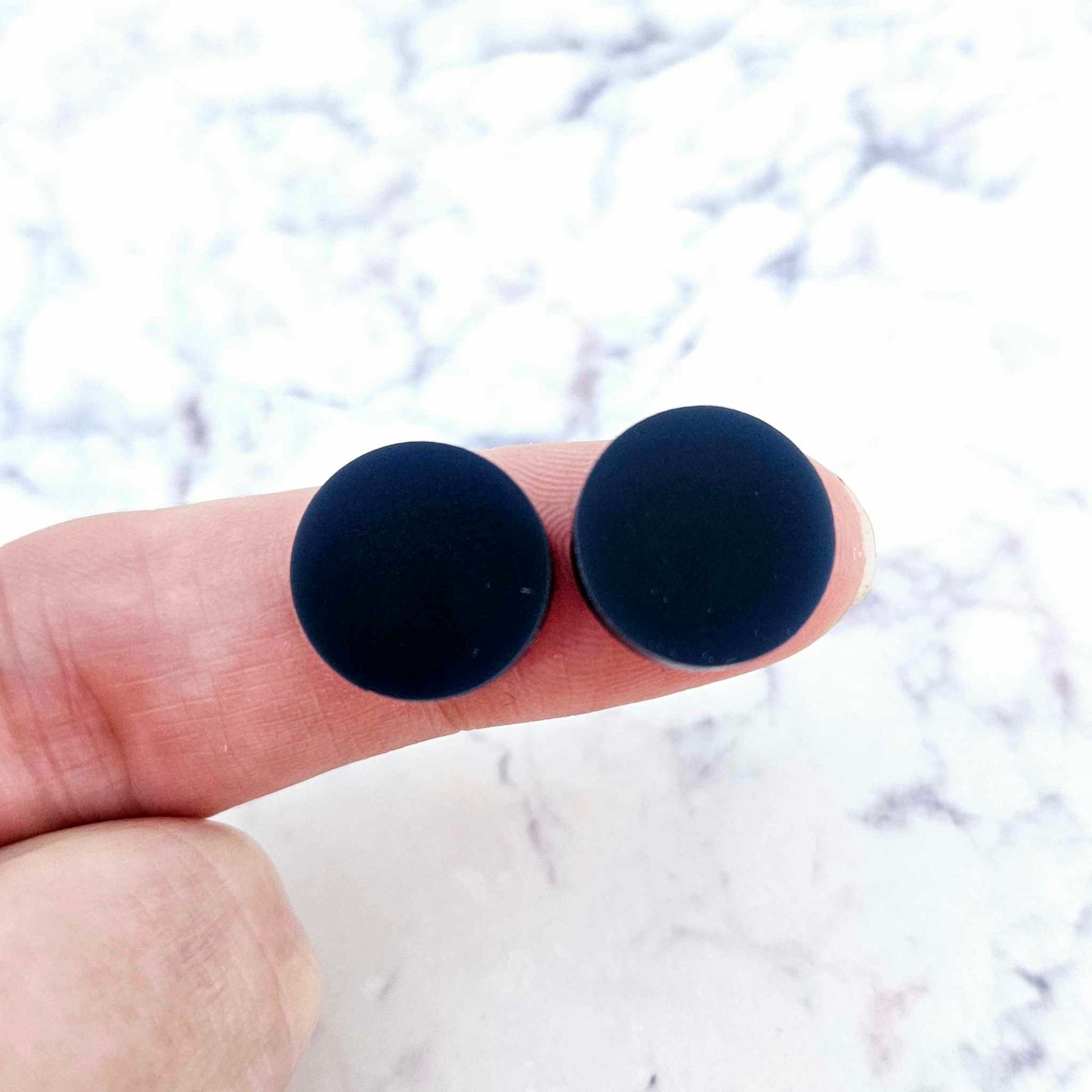 14mm navy blue toppers studs circles DIY earring supplies laser cut acrylic blanks